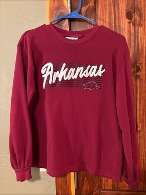 Champion Maroon Arkansas Crewneck Sweatshirt
